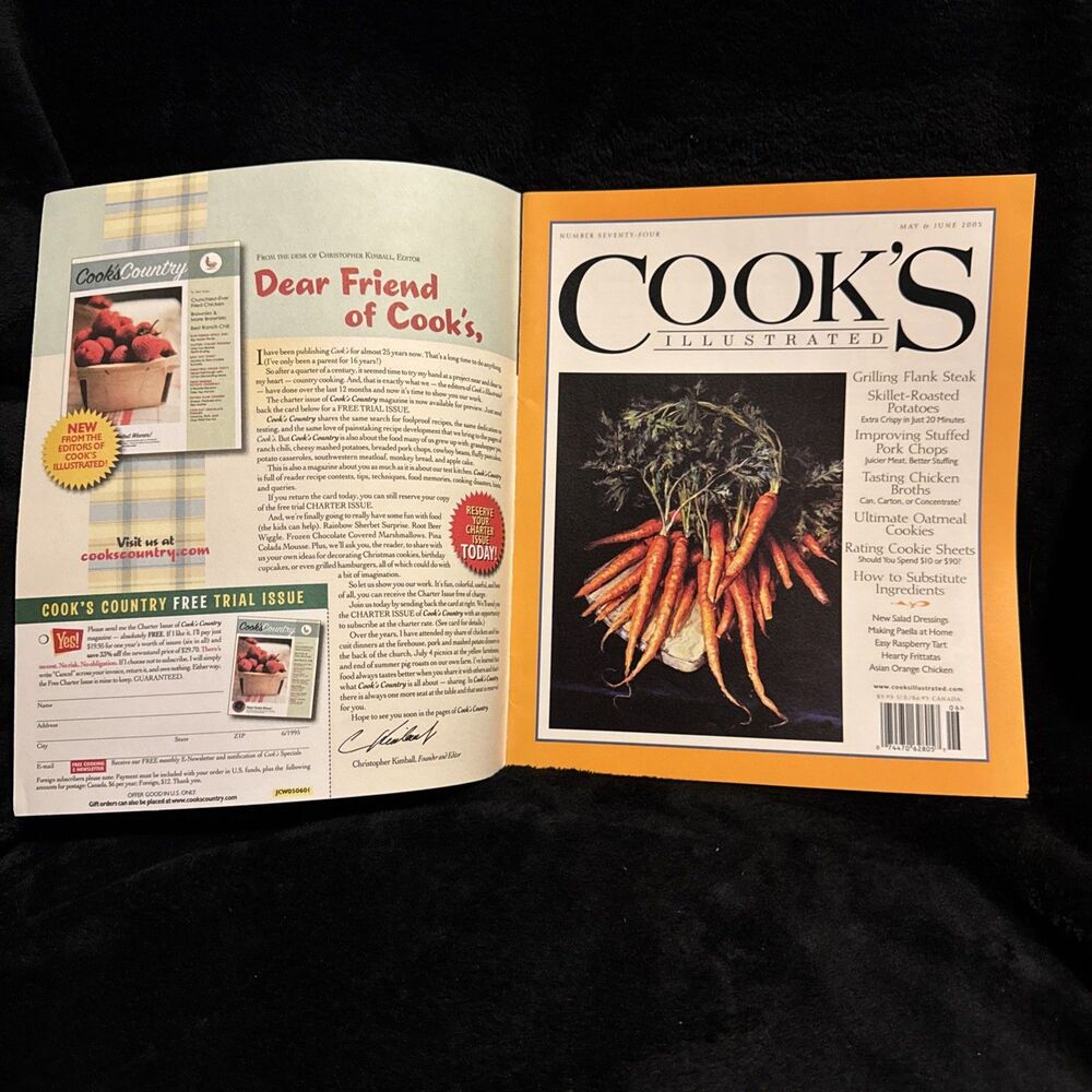 Cook's Illustrated Magazine May/June 2005 Hands On The Plough GFlank Steak